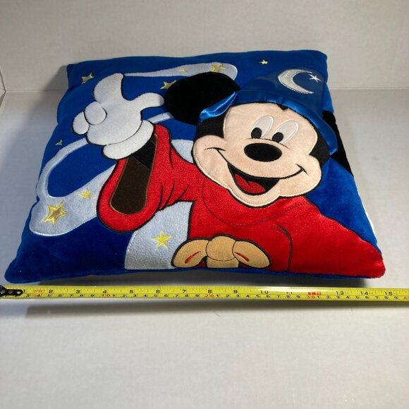 Vintage Disney Mickey Mouse Sorcerers Apprentice Hat Throw Pillow Lights Magic - Picture 12 of 12